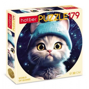 Пазл 179 эл. Hatber ЛапУшка в шапочке, круглый d=300мм арт.179ПЗк4_30942