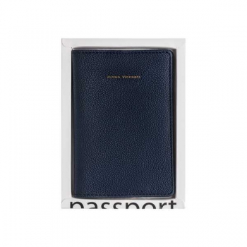 Обложка на паспорт Bruno Visconti, фактурная экокожа, синяя арт.3-619/04
