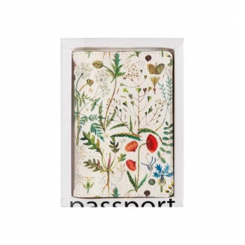 Обложка на паспорт Bruno Visconti FLORA.Луговые травы, фактурная экокожа арт.3-620/01