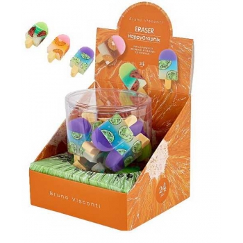Ластик Bruno Visconti HappyGraphix.Фруктовое мороженое, ассорти 3 вида арт.42-0028