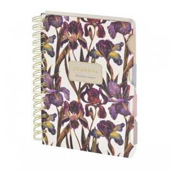 Записная книжка А5 120л на гребне с раздел.Bruno Visconti ART JOURNAL.FLORA.ИРИСЫ в кл./лин./точку арт.3-737/09