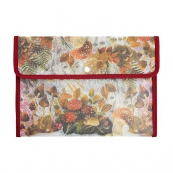 Папка-конверт А4 на кнопке Bruno Visconti  FLORA.FOREST FAIRY TALE,400мкм,с окант,c текстильной вставкой арт.14-030/18