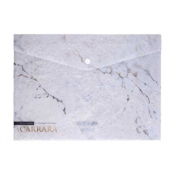 Папка-конверт А4 (335x235мм) на кнопке Bruno Visconti CARRARA, 180мкм, полупрозрачная, с рисунком  арт.14-036/19