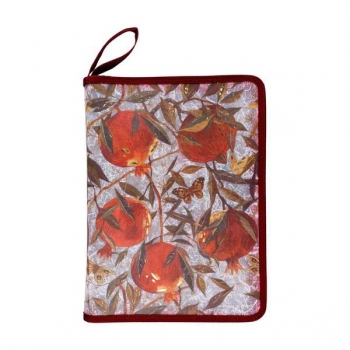 Папка на молнии А4  Bruno Visconti (235х330х33 мм),FLORA.ГРАНАТ, 400мкм, с текстильной окант., с петлей арт.14-032/09