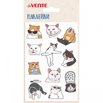 Наклейки deVENTE  10*15 см Meme cat, puff, объемные, многоразовые арт.8002471