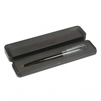 Ручка Bruno Visconti NAPOLI шарик.автом.в Premium футляре,1.0мм,синяя,корпус черн.и сер,черный футл. арт.20-0383/03-15