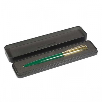 Ручка Bruno Visconti NAPOLI шарик.автом.в Premium футляре,1.0мм,синяя,корпус зел.и зол,черный футл. арт.20-0383/06-15