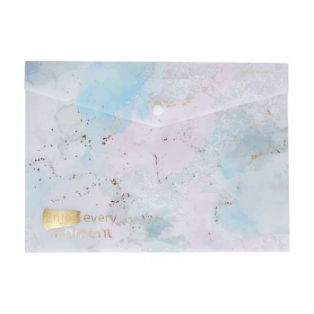 Папка-конверт А4 (335x235мм) на кнопке Bruno Visconti PRIMAVERA, 180мкм, полупрозрачная, с рисунком  арт.14-036/21