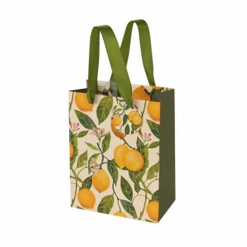Пакет подарочный 18х23х10см бумажный Bruno Visconti FLORA.ЛИМОНЫ,210 г/м2,фольгир,мат.ламин. арт.2-851/09