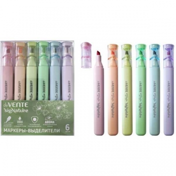 Маркеры-выделители набор 6цв. deVENTE Triolino sigNATURE (1-5мм), ароматизир.,трехгран.корп.,скошен.након. арт.5045511