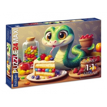 Пазл  24 эл. Hatber Premium MAXI Сладкая змейка, 330х480мм арт.24ПЗ2_33153