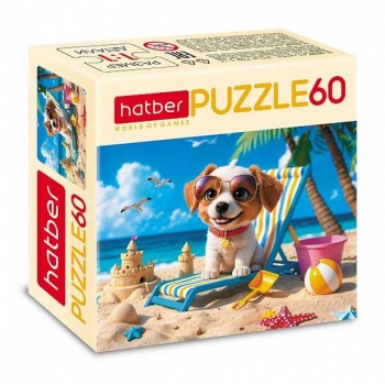 Пазл  60 эл. Hatber Песик на релаксе, 165х230мм арт.60ПЗ5_34462