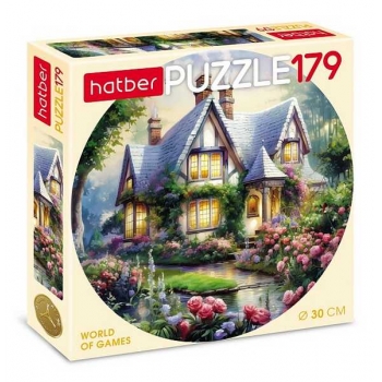 Пазл 179 эл. Hatber Живописный уголок, круглый d=300мм арт.179ПЗк4_31689