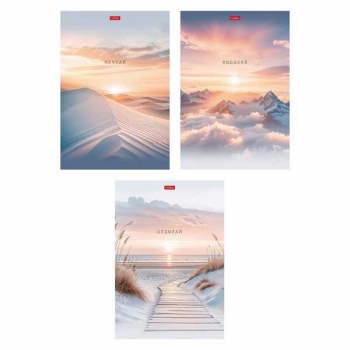 Тетрадь А4 48л в клетку Hatber В моменте, матовая ламинация, ассорти арт.48Т4лВ1/093515