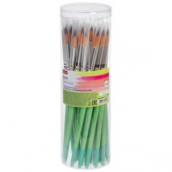 Кисти  Синтетика кр.№ 6  Hatber в пласт. тубе арт.KSk_087217