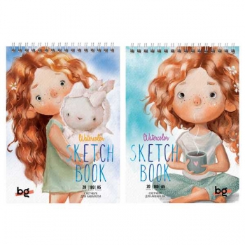 Скетчбук-блокнот А5 20л. на гребне BG Внутреннее тепло, 180г/м2, матовая ламинация, для акварели арт.СА520гр_58073