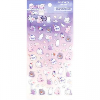 Наклейки deVENTE  9x17,4 см Ghost Meow. Popcorn Party  арт.8132556