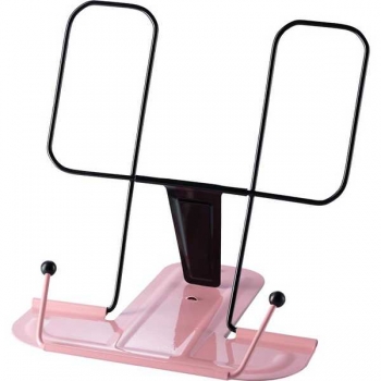 Подставка для книг с упором металлическая, розовая арт.2Г-07-01Р