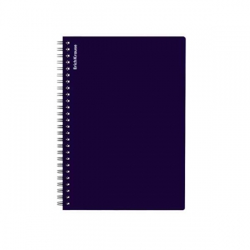 Тетрадь А5 80л в клетку на спирали ErichKrause Reef, пластиковая обложка, индиго арт.63643