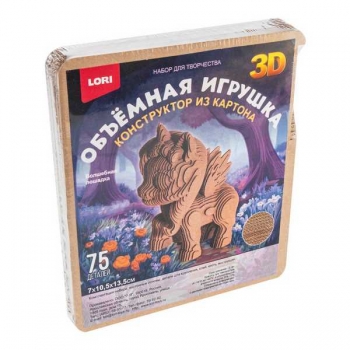 Набор для детского творчества - Конструктор из картона. Объемная игрушка Волшебная лошадка арт.Нг-028