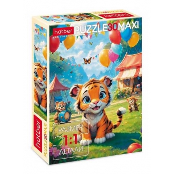 Пазл  30 эл. Hatber MAXI Праздник на полянке, 290х210мм арт.30ПЗ4_33364
