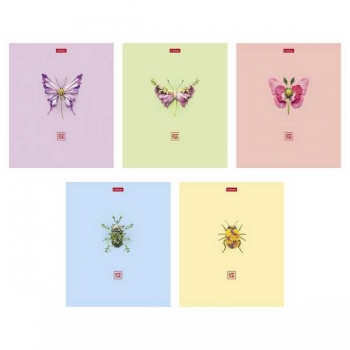 Тетрадь 96л в клетку Hatber Летняя фантазия, ламинация soft-touch арт.96Т5лВ1/089966