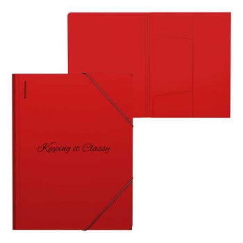 Папка А4 на резинках ErichKrause Classic Phrase красный арт.65226