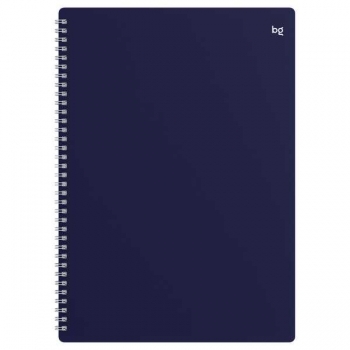 Тетрадь А4 80л в клетку на спирали BG Base, пластиковая обложка, синяя арт.Т4гр80_пл 08690