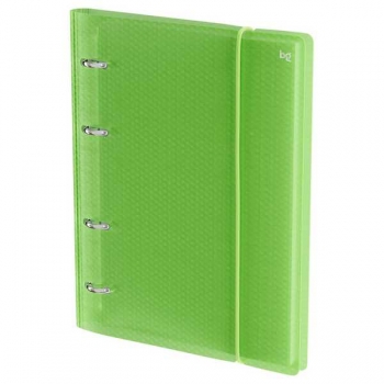 Тетрадь А5 120л на кольцах BG Neon, пластиковая обложка, на резинке, салатовая арт.ТТ5к120_пл 63247