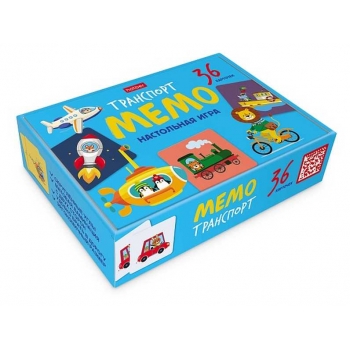 Игра  Hatber настольно-печатная МЕМО Транспорт, 36 карточек арт.36ИнМ_35000