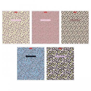 Тетрадь 48л в клетку  пластиковая обложка Hatber LEO-принт арт.48Т5В1пл/092368