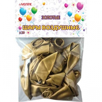 Шары воздушные deVENTE 30 см, золотые, набор 20 шт в пакете арт. 9061139