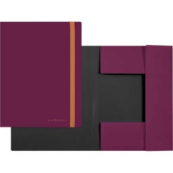 Папка А4 на резинке deVENTE Esthetics 320*230мм, 600 мкм, фактура soft-touch, бургунди арт.3070503