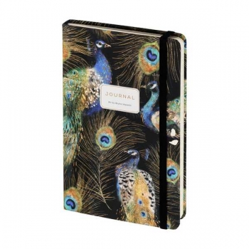 Записная книжка А5 100л на резинке Bruno Visconti MEGAPOLIS JOURNAL.FAUNA.ПАВЛИНЫ в линейку арт.3-479/17