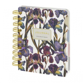 Записная книжка А6 120л на гребне с раздел.Bruno Visconti ART JOURNAL.FLORA.ИРИСЫ в кл./лин./точку арт.3-568/20