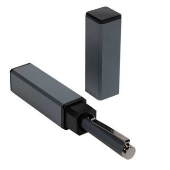 Ручка Bruno Visconti VENEZIA PRAGMATICO шарик.авт.в прямоуг.тубусе,1.0мм,синяя,серый мет.корп.,сер.фут арт.20-0384/033