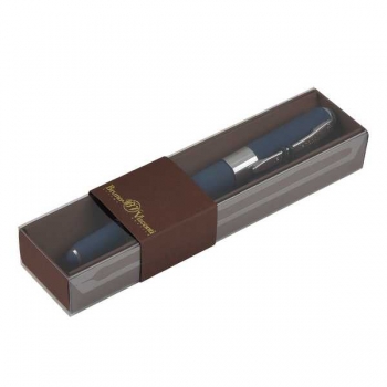 Ручка Bruno Visconti  MONACO шариковая в картон.футляре,0.5мм,синяя,темно-син. корпус, коричн.футляр арт.20-0125/261