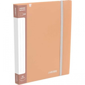 Папка  А4 с 40 вкл. deVENTE sigNATURE (235x310x25 мм), фактура ткань, пудрово розовая  арт.3101513