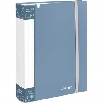Папка  А4 с 100 вкл. deVENTE sigNATURE (235x310x65 мм), фактура ткань, сумеречно синяя арт.3101518