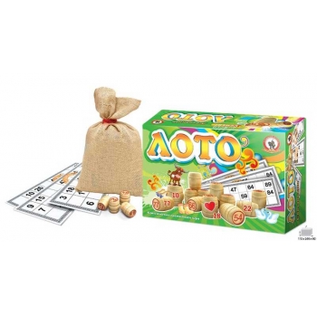 Игра настольная    Русский стиль Лото деревянное,  картонная коробка, 6+  арт.02003