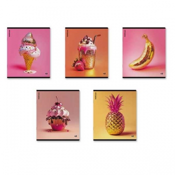 Тетрадь 48л в клетку ErichKrause Glow Food, матовая ламинация+выборочный УФ-лак арт.65555