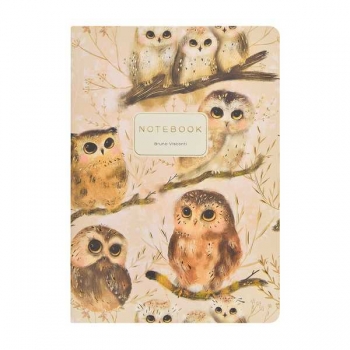 Тетрадь 40л в клетку Bruno Visconti LOVE ME.Совушки крепление-декор. нить арт.7-40-001/215