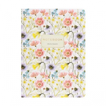 Тетрадь 40л в клетку Bruno Visconti FLORA.White Blossom крепление-декор. нить арт.7-40-001/220