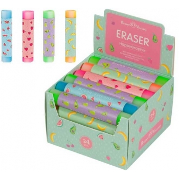 Ластик Bruno Visconti HappyGraphix. Fruit,  4 цвета арт.42-0010