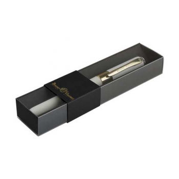 Ручка Bruno Visconti  MONACO шариковая в картон.футляре,0.5мм,синяя, белый корпус,серый футляр арт.20-0125/025