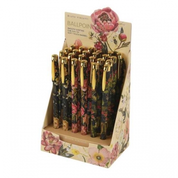 Ручка шариковая Bruno Visconti FLORA.BLACK NIGHT, 0.38мм, синяя, корпус ассорти арт.20-0215/75