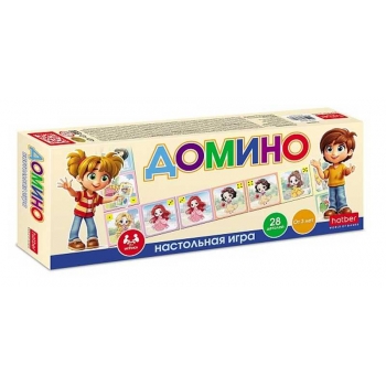 Игра  Hatber настольно-печатная ДОМИНО Принцессы, 28 карточек арт.28ИнД_36080