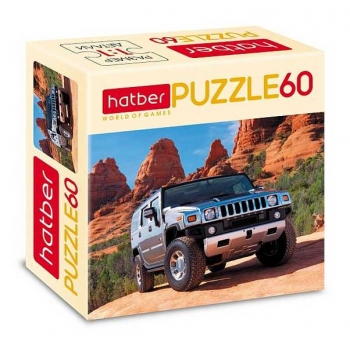 Пазл  60 эл. Hatber Внедорожник в горах, 165х230мм арт.60ПЗ5_05303