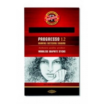 Карандаш KOH-I-NOOR Progresso цельнографитный в лаке без дерева арт.8911/4B