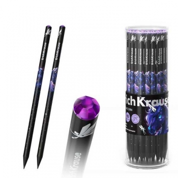 Карандаш ErichKrause HB ч/гр. Black Unicorn, круглый, черное дерево арт.62764